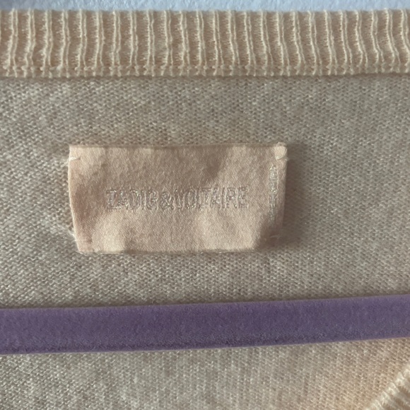 Zadig & Voltaire Cashmere Sweater w Je T’aime detail - Picture 5 of 5